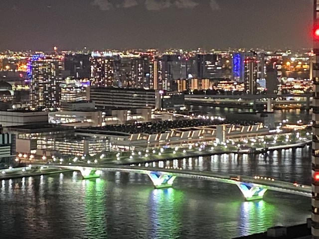豊洲大橋のライトアップがきれいです。湾岸...