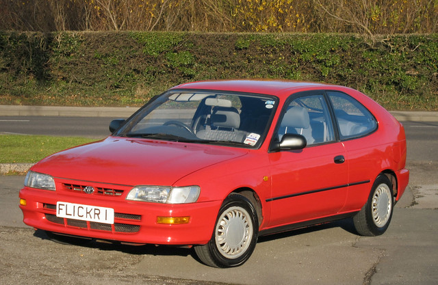 red car japanese toyota 1995 1990s corolla