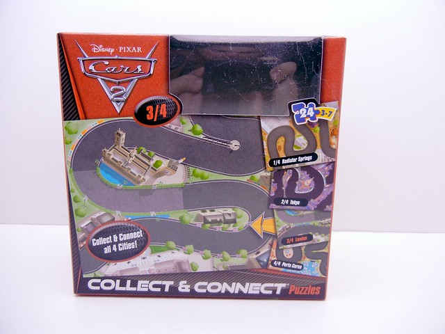 DISNEY CARS 2 COLLECT AND CONNECT PUZZLE #3 LONDON LIGHTNING MCQUEEN EXCLUSIVE (1)