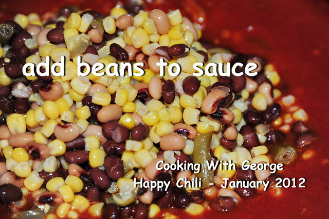 13 add beans to sauce