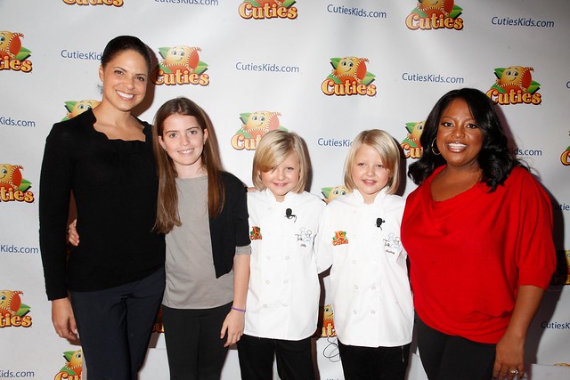 Soledad OBrien, Sherri Shepherd and the Twin Chefs at the CutiesKids Launch Event
