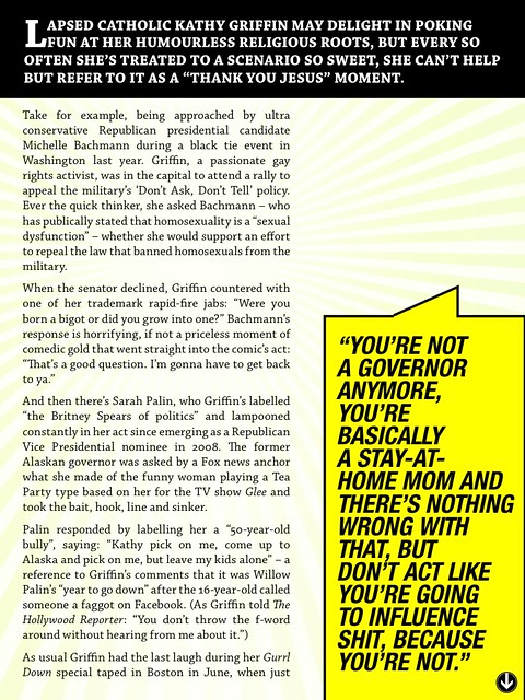 KATHY GRIFFIN Three Mag feature p.2