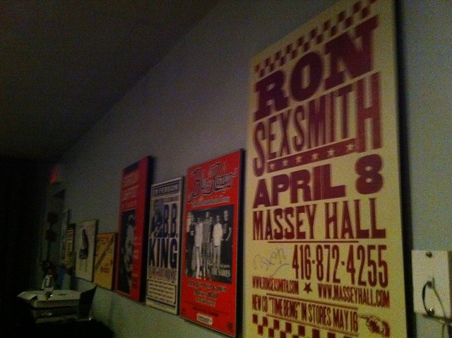 backstage & inside the green room at massey hall - gr8 launch party @buttereggroad !