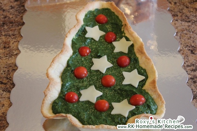 Christmas Tree Tart with Creamed Spinach