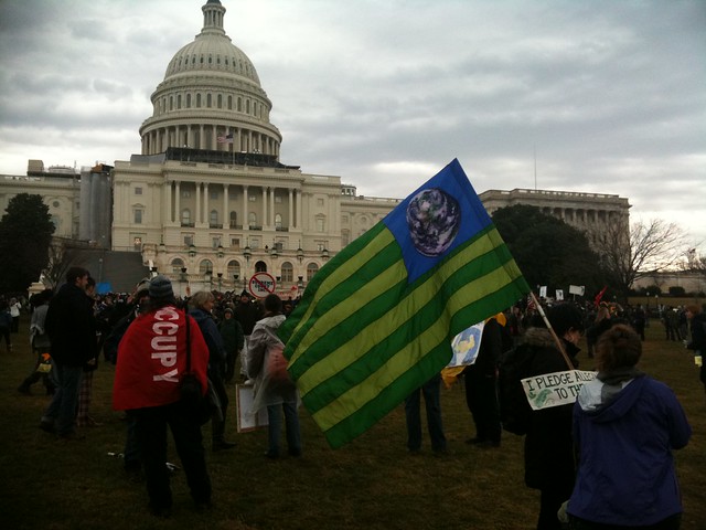 Earth flag @ OCCUPY CONGRESS #J17