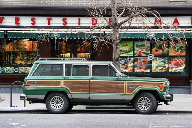nyc ny classic vintage chelsea jeep manhattan 1988 utility grand vehicle parked suv collector wagoneer fullsize