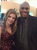 On set with ANNALYNNE MCCORD from 90210