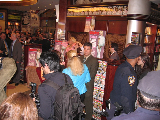 Anna Nicole Smith in New York City Grand Central Station in April of 2005