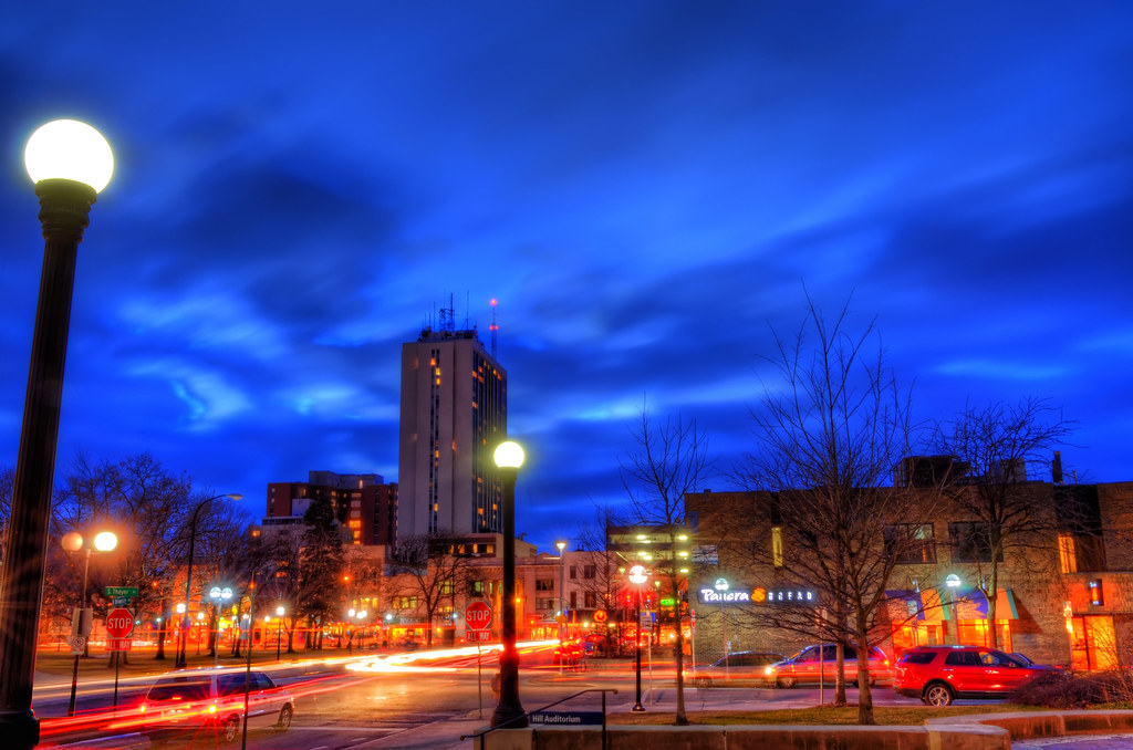 Ann Arbor at dusk