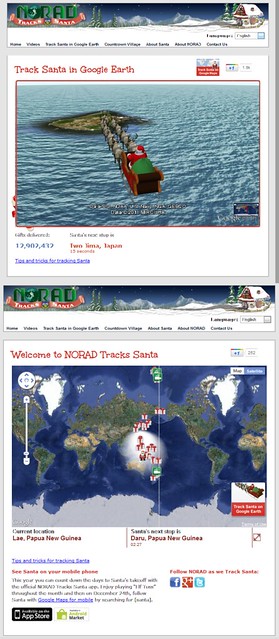 NORAD Track Santa in Google Earth :D