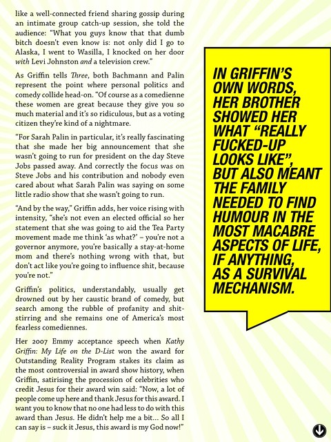 KATHY GRIFFIN Three Mag feature p.3