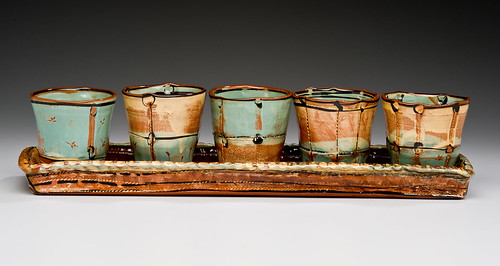 Victoria Christen: Five Tumblers on Tray