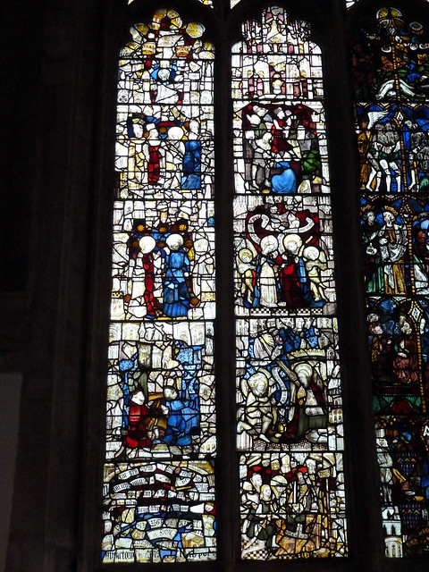 First and second lights in the Holy Spirit Chapel window