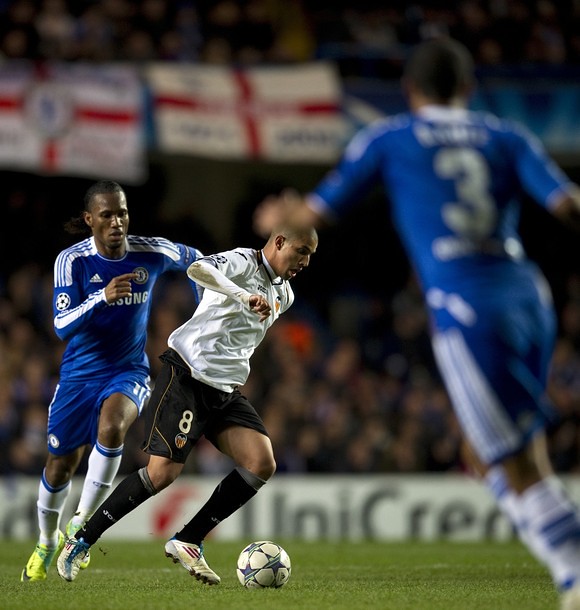 Sofiane Feghouli & Didier Drogba, Chelsea vs Valencia