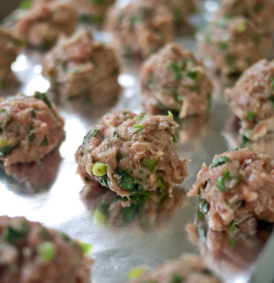 Scallion Meatballs with Soy-Ginger Glaze