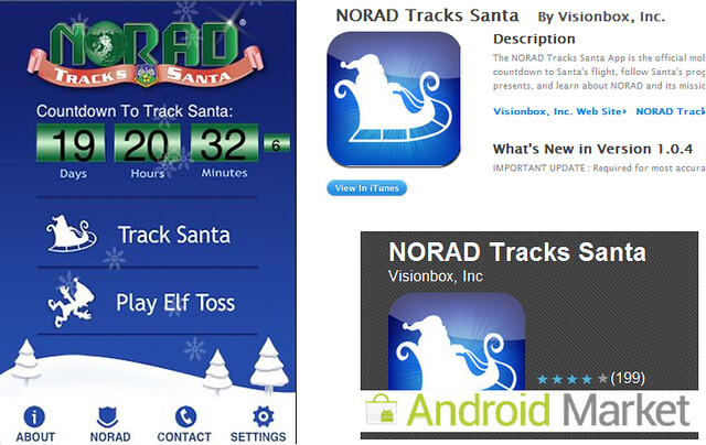 NORAD Santa iPhone, Android App