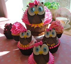 1st Birthday Owl Cupcakes