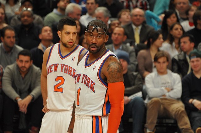 AMARE STOUDEMIRE with Landry Fields
