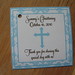 Blue Damask Baptism/Christening Favor Hang Tag with Cross <a style="margin-left:10px; font-size:0.8em;" href="http://www.flickr.com/photos/37714476@N03/6601628713/" target="_blank">@flickr</a>