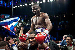 Guillermo Rigondeaux after the win vs. Rico Ra...
