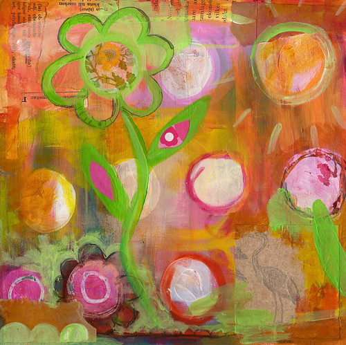 Green flower art collage by iHanna