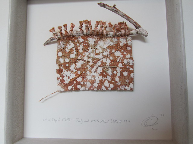 Mud Dyed Cloth - Twig and White Dots #279 by Chiyoko Tanaka