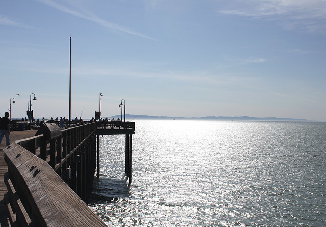 The Ventura Pier and Santa Cruz Island In The Distance