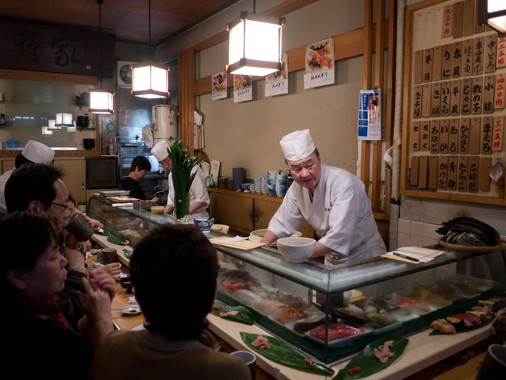 Tsukiji Sushi Restaurant, by Reed A. George