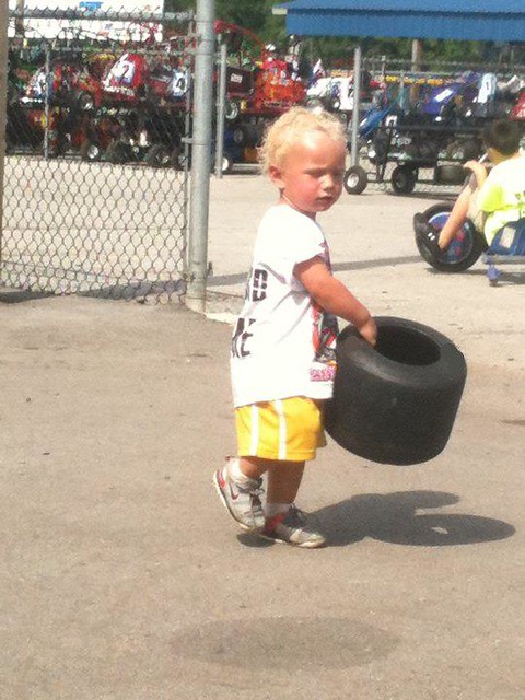 Dad , I brought you a tire!!