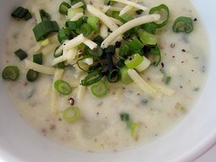 Potato Soup w/ Cheese & Scallions