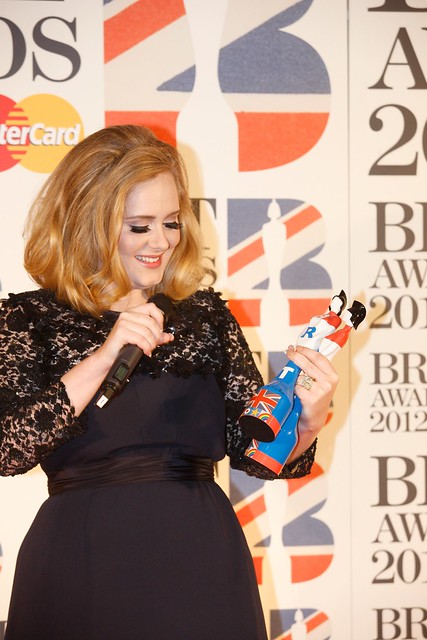 Adele at the BRIT AWARDS 2012. Pic: jmenternational
