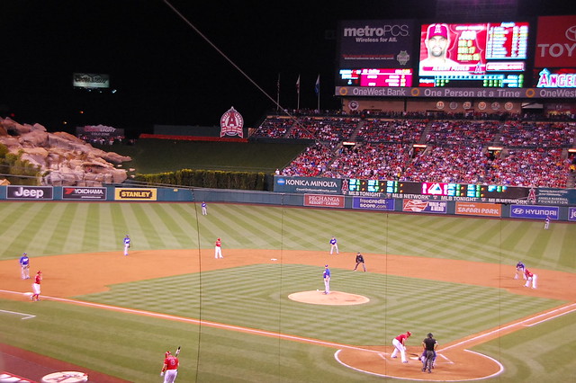 A moment in history,ALBERT PUJOLS first at bat as Angels.