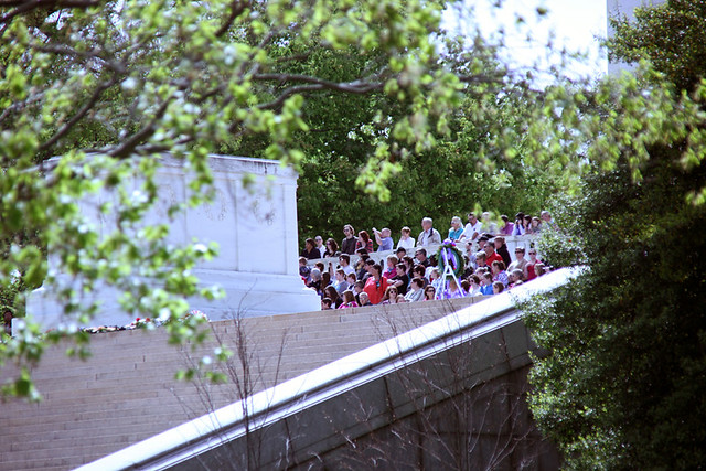 Looking SW and up - Tomb of the Unknown Soldier - Arlington National Cemetery - 2012