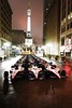 Monument Circle and Indy Cars