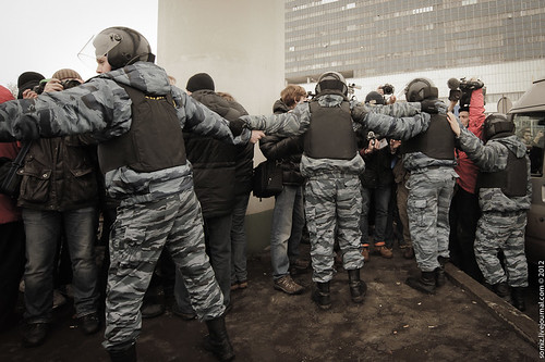 A police cordon. ©  Evgeniy Isaev