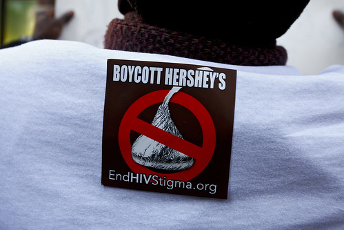 HERSHEY'S Easter Boycott goes global over schools AIDS discrimination.