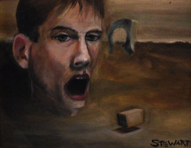 "PSYCHOSIS" Art by Rob Stewart, 8 by 10 Inches, Oil on Canvas, 2008