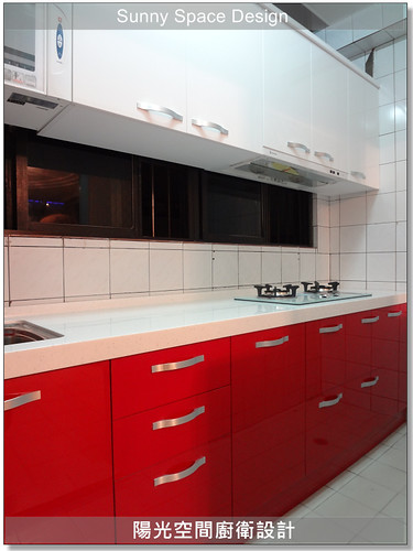 廚具工廠-隆義二路鄭先生5樓紅白配廚具-陽光空間廚衛設計11