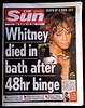 Whitney died in bath after 48hr binge