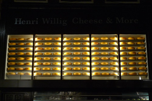 Vitrine de Henri Willig Cheese & More - Amsterdam, janvier 2012