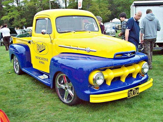 usa ford pickup 1940s 1950s mustache