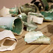 Hand thrown deconstructed ceramic vessels by Caroline Allen