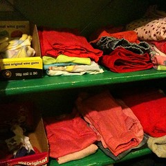 Ten tidy clothes shelves... Successful day at the "office"
