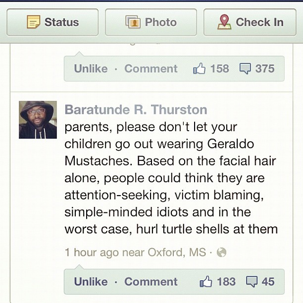 In response to GERALDO RIVERA blaming #trayvonmartin death on his hoodie