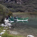 Barche in attesa di turisti sulla laguna Llanganuco