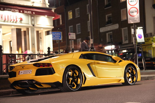 yellow aventador by Ben in london