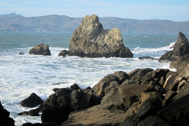 San Francisco - View north from Sutro Baths cave