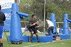 Wisconsin QB Russell Wilson during a throwing session