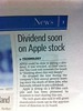 Dividend soon on Apple stock