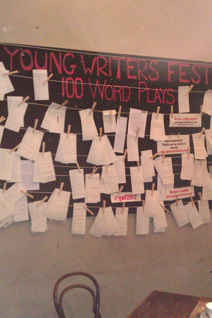 100_Word_Plays - wall in the Cafe Bar